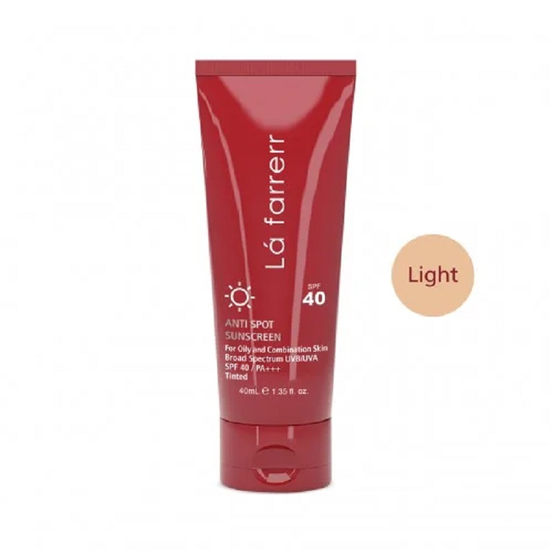 کرم ضد آفتاب و ضد لک رنگی مخصوص پوست های چرب و مستعد آکنه رنگ روشن SPF40