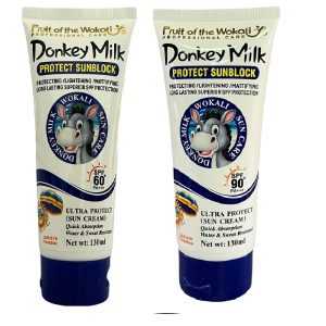 کرم ضد آفتاب شیر الاغ بدون رنگ وکالی با(90-60 SPF)