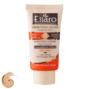 کرم ضدآفتاب رنگی الارو SPF30 سری Foundation Effect مدل High Protection، مناسب پوست‌های چرب، حجم 40 میلی‌لیتر